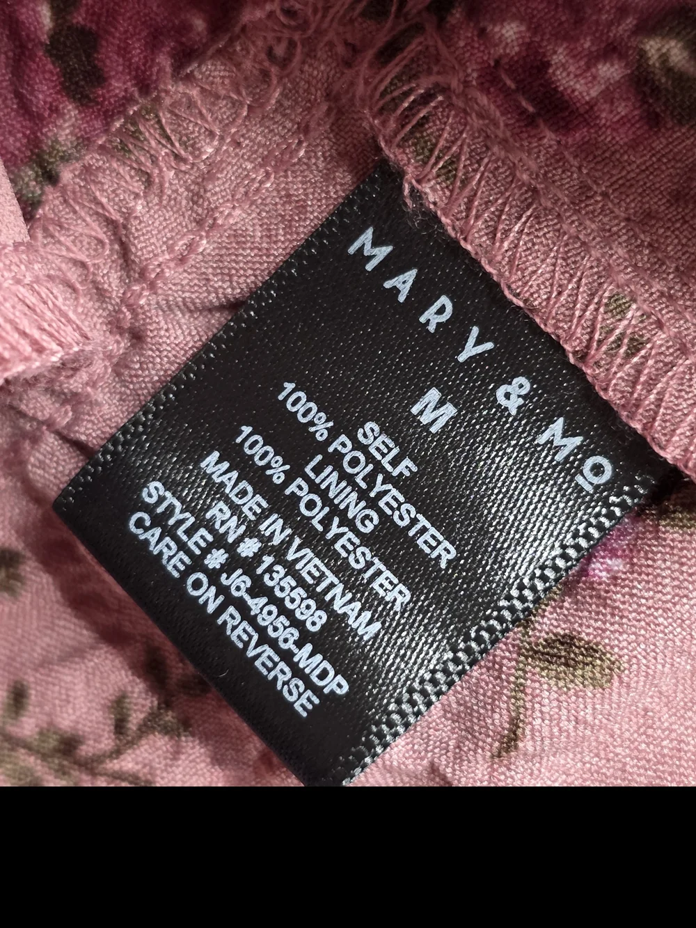 Mary & Mo Floral Off Shoulder Smocked Mini Dress Mauve Pink Boho Medium